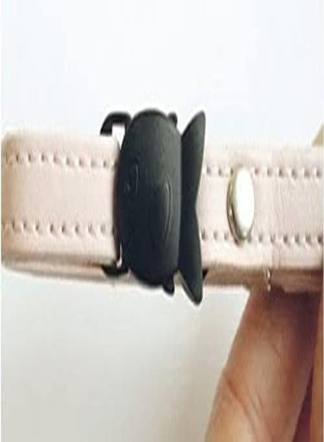 أم-بيتس طوق قطط مزين بالجواهر من إم-بيتس مع جرس، طوق قابل للتعديل مزين بأحجار كريمة أنيقة، للاستخدام الداخلي والخارجي، مزود بإبزيم أمان سريع الفتح، ألوان متنوعة - وردي، أزرق، 20-30 سم - Image 2